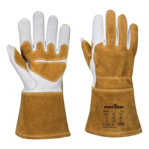 A540 MIG Welder Reinforced Leather Gauntlet Gloves