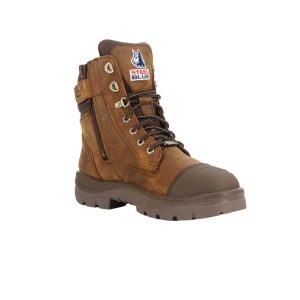 Steel Blue Southern Cross Zip Scuff S3 Safety Boot – Brown